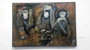 Allégorie de l'espèce, les trois singes, 2016